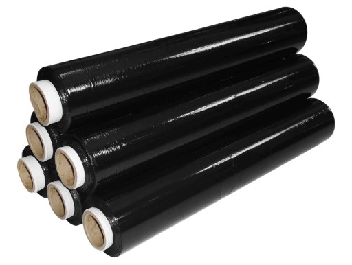 ČIERNA STRETCH FÓLIA NA BALENIE 2 KG, MEGA SILNÁ