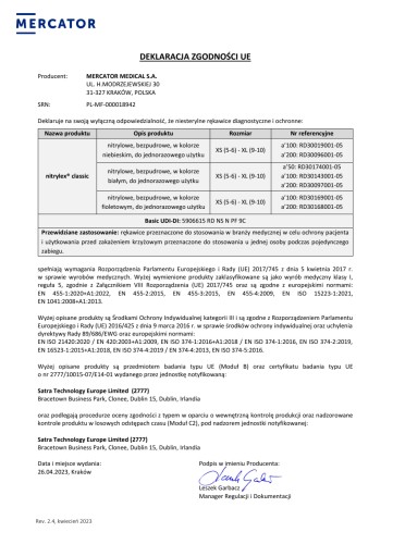 NITRILOVÉ RUKAVICE bez púdru modré MERCATOR Classic STRONG 100 ks XS