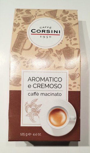 Káva CORSINI AROMATICO E CREMOSO 125 g 100% Arabica ako darček