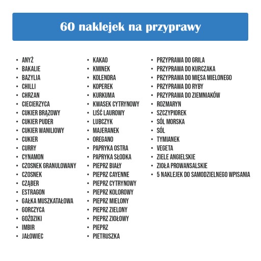 Etikety Nálepky na koreničky 55 kusov + 5 ZADARMO