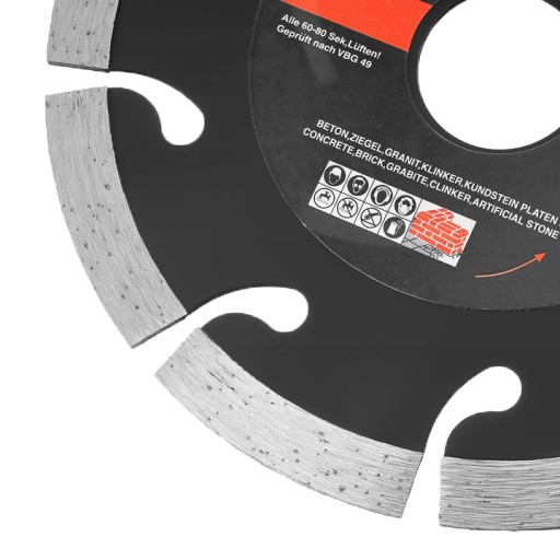 DIAMANTOVÝ DISK NA BETONOVÉ TEHLY KOCKA 125 x 22,2 MM SEGMENTOVANÝ KAMENER