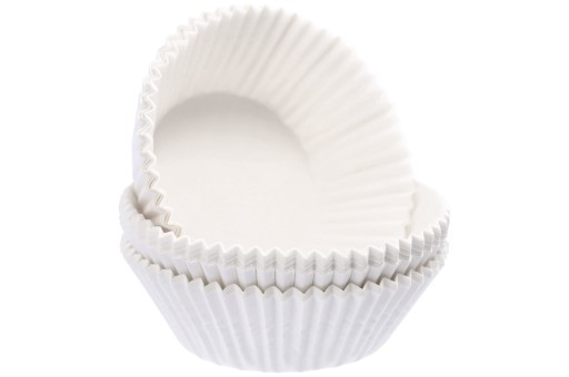 MOLDS papierové košíčky na muffiny a cupcaky, biele, 100 ks.