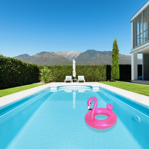 SunClub nafukovací prsteň Giant Flamingo, ružový, priemer 106