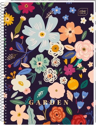 Kruhový zošit A4/80 Kratka 70g Garden Flower Interprint