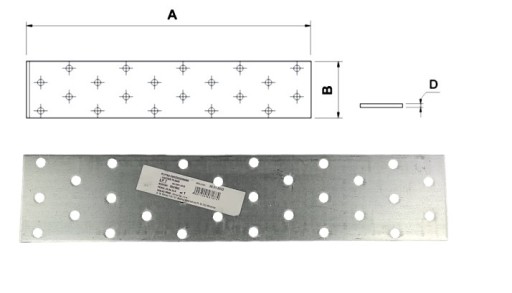 Plochá spojka LP-7 rozmery 50x240mm Skrutka-kov
