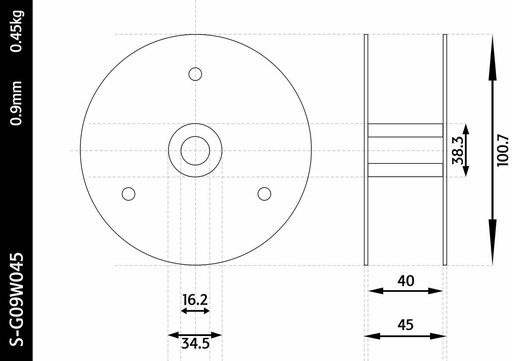 ZVÁRACÍ DRÔT 0,9 mm 0,45 kg BEZ PLYNU