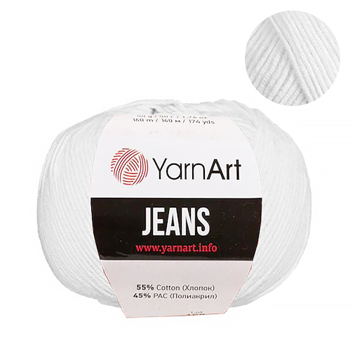 Džínsová bavlna-akrylová priadza - YarnArt - 62, 50 g, 160 m
