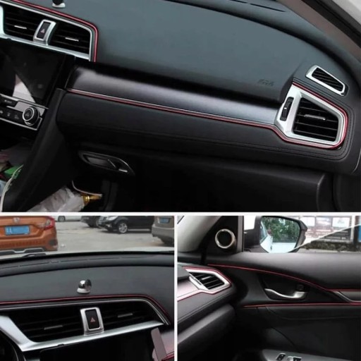 CAR TUNING DEKORATÍVNY PÁSEK 5M ČERVENÝ + ZADARMO