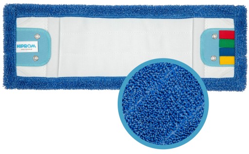 PROFESIONÁLNY PLOCHÝ MOP Z MIKROVLÁKNA 40 CM MODRÉ DUO UŠI + VRECKÁ