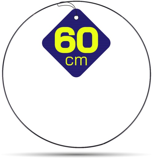 Kovový prsteň ČIERNA na lapače snov, 60 cm