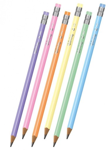 12x TROJUHOLNÍKOVÁ ceruzka PASTEL HB COLORINO KIDS