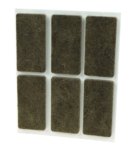 Plsťové podložky pod nábytkovú plsť 25x50 hnedá 6 ks