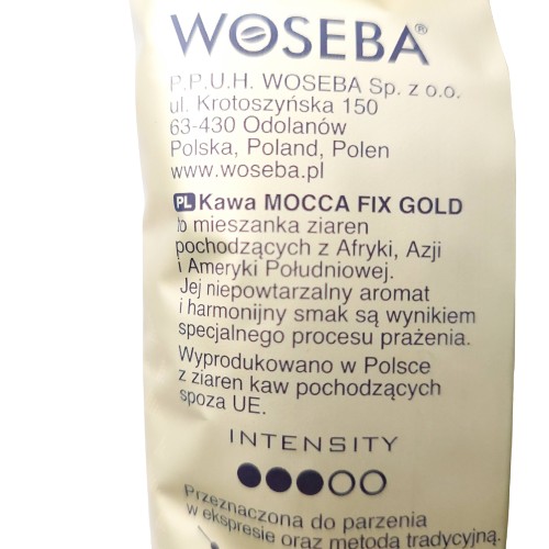 WOSEBA MOCCA FIX GOLD MLETÁ KÁVA ČIERNA 100g DÁTUM: 30.04.2025