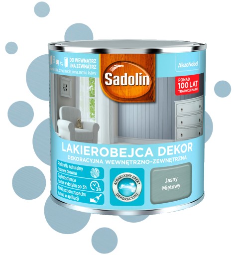 Sadolinová lazúra DEKOR Svetlá mätová 0,25L
