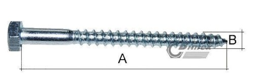 Skrutky skrutky do dreva s kľúčom 8 x 80 mm DIN571 1kg POZINKOVANÁ ŠESTIHRANNÁ HLAVA