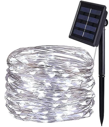 SOLÁRNE GARLANDOVÉ ZÁHRADNÉ LAMPY 100 LED 20M DEKORATÍVNY SÚMRAK SNÍMAČ