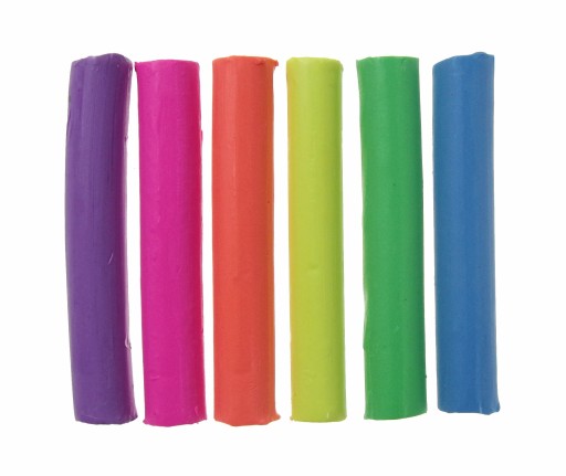 FLUO plastelína 6 farieb Flamingo 454436