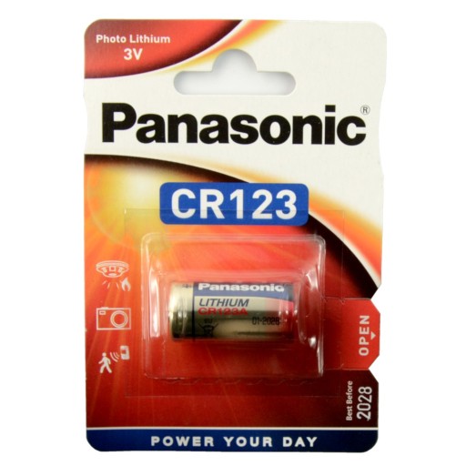 CR123 cylindrická lítiová batéria Panasonic 1 ks.