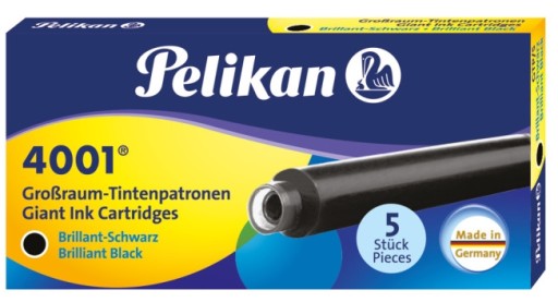 PELIKAN NÁPLNE DLHÝCH PERO 5 KS. ČIERNA