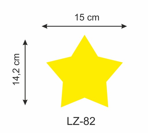 Akryl ZRKADLO hviezda 15x14,2 cm LZ-82
