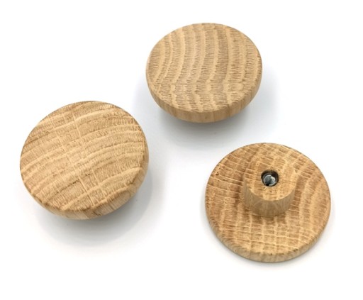 KĽÚČKA NA NÁBYTOK KĽÚČKA MASIV DUB SUROVÝ DUB FI 48mm