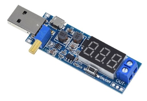 876 DC menič napätia 2v1 USB Step Up - Step Down Menič 24V