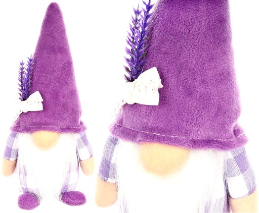 TRPASLÍK ZAJÍČIK GNOME FIALOVÝ MATERIÁL 20CM SASKA GARDEN