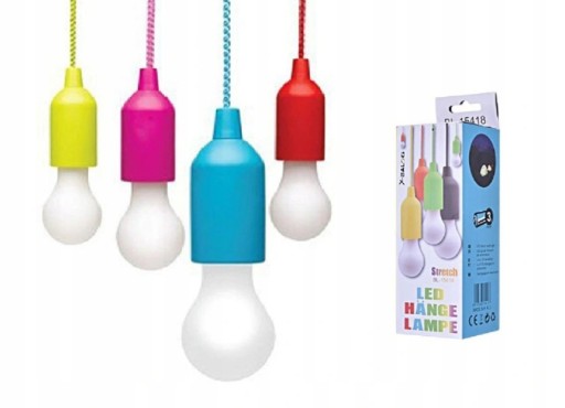 Nočná lampa na batérie na šnúrke, 1W LED