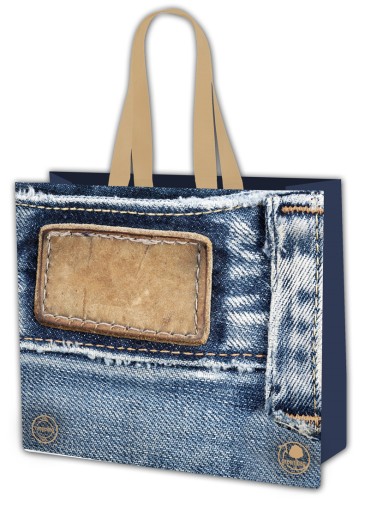 Veľká EKO ekologická taška na nákupy, motív: JEANS