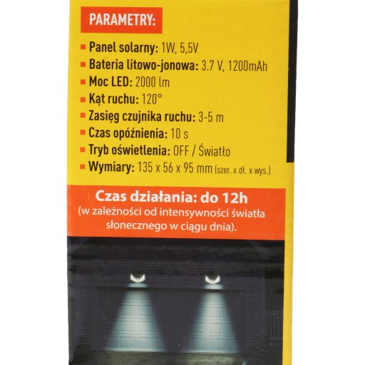 SLNEČNÁ LAMPA SO SNÍMAČOM POHYBU SÚMRAK 2000 LM