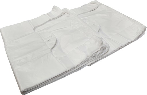 HDPE nákupné tašky, jednorazové plastové tašky, biele, 25x45cm, 150ks, 5kg
