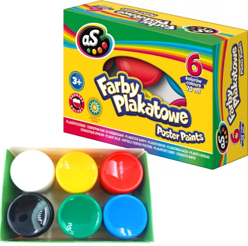 Plagátové farby 6 farieb Astra AS 20 ml