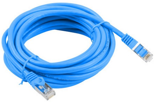LAN ETHERNET internetový sieťový kábel cat 6 FTP RJ45 1m Krútený pár Modrý