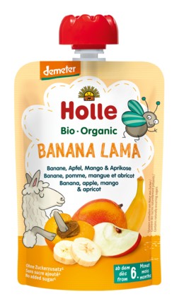 BANÁNOVÁ LAMA MOUSE V TRUBKE (BANÁN - JABLKO - MANGO - MARHUĽA) BEZ PRIDANÉHO CUKRU