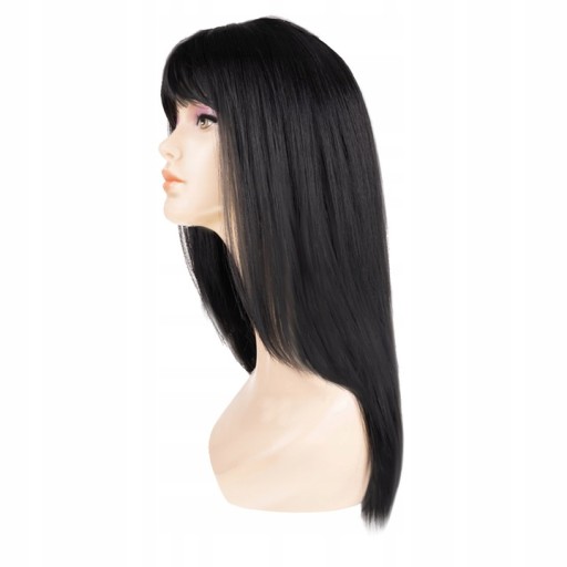DLHÁ ROVNÁ ČIERNA VLASOVÁ Parochňa S OFINOU 67CM