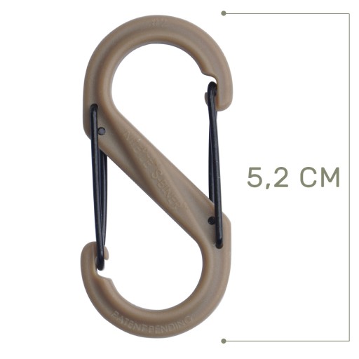 Nite Ize – S-Biner #2 Plastic Black Gate – Coyote – SBP2-03-28BG
