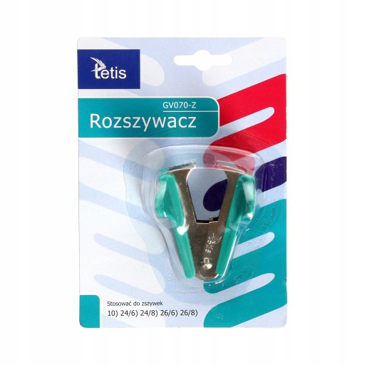 TETIS ZELENÝ SŤAHOVAČ SVIEK Kobra IDEÁLNY DO KANCELÁRIE Pevný odstraňovač sponiek malý