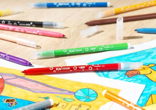 SADA popisovačov 12 farieb, popisovačov Kid Couleur BIC a popisovačov