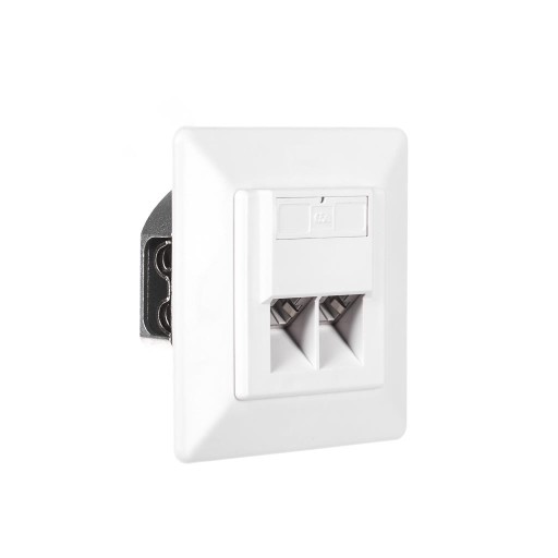 Kompletná zásuvka pod omietku 2xRJ45 FTP, STP kat