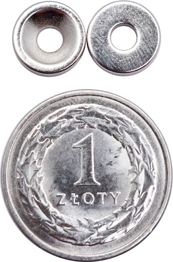 Neodymový magnet 10*3mm s otvorom na skrutku, silný + skrutky, sada 10 ks.