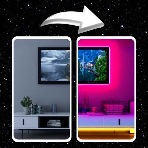 VODEODOLNÉ FAREBNÉ LED RGB LED PÁS VODEODOLNÝ 5m S DIAĽKOVÝM OVLÁDANÍM