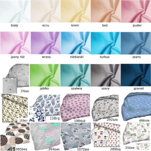 Plochá bavlnená látka, vzory materiálu, 0,5 m, mix