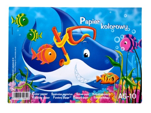 Farebný papier, výrez A5, 10 kariet, LINE