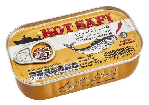 HORÚCE SAFI Sardinky v rastlinnom oleji s chilli 125g