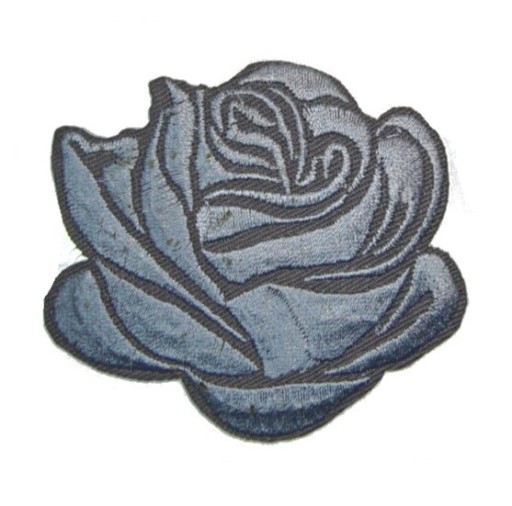 TERMO NÁŠIVKA - SIVÁ RUŽA 6x7 cm