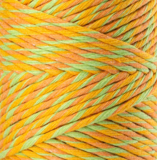 Bavlnená šnúrka pre makramé, oranžová, 2mm, 20m