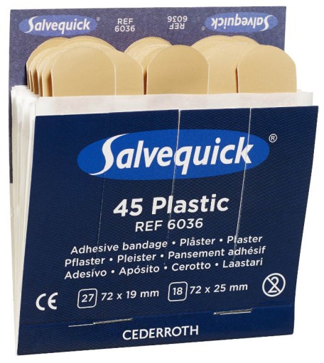 Plastové obväzové náplasti Salvequick Cederroth REF 6036