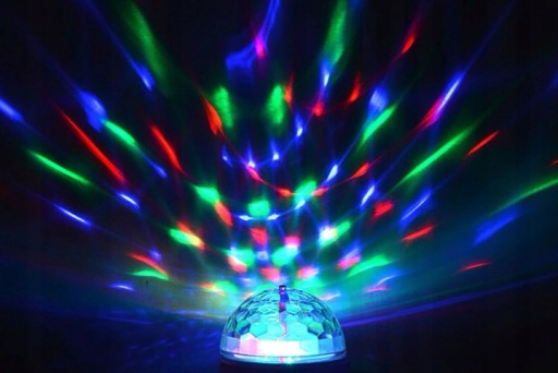 OTOČNÁ LED ŽIAROVKA E27 DISCO RGB VÝKONNÁ 3W