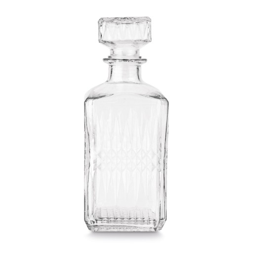 Elegantná SKLENENÁ FĽAŠA NA VÍNO KARAFA NA WHISKY na pitie vody S KORKOM
