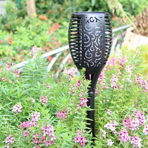 Solárna lampa POCHODNIA plameňový efekt 12 LED P-200